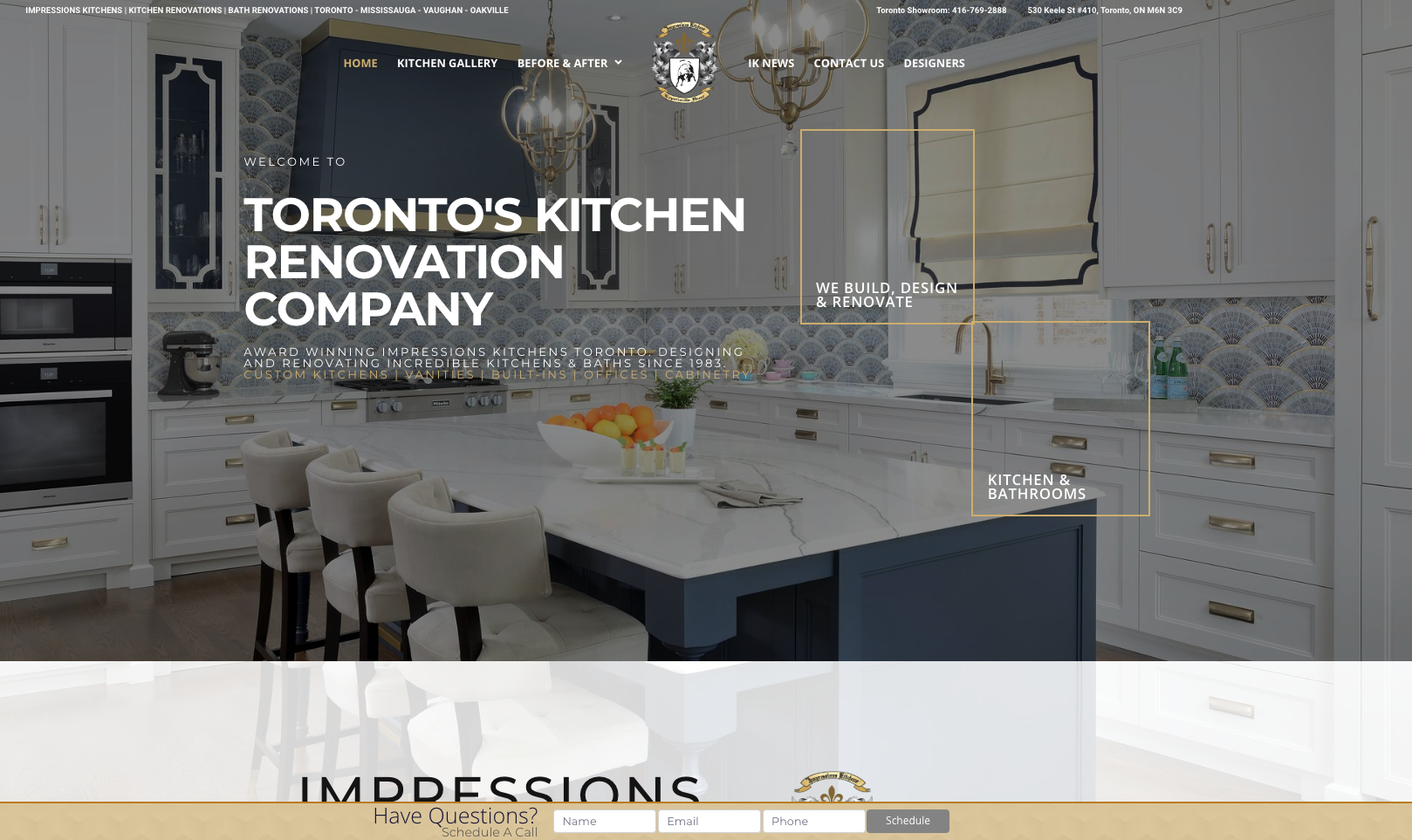 kitchen company website design seo Toronto Canada