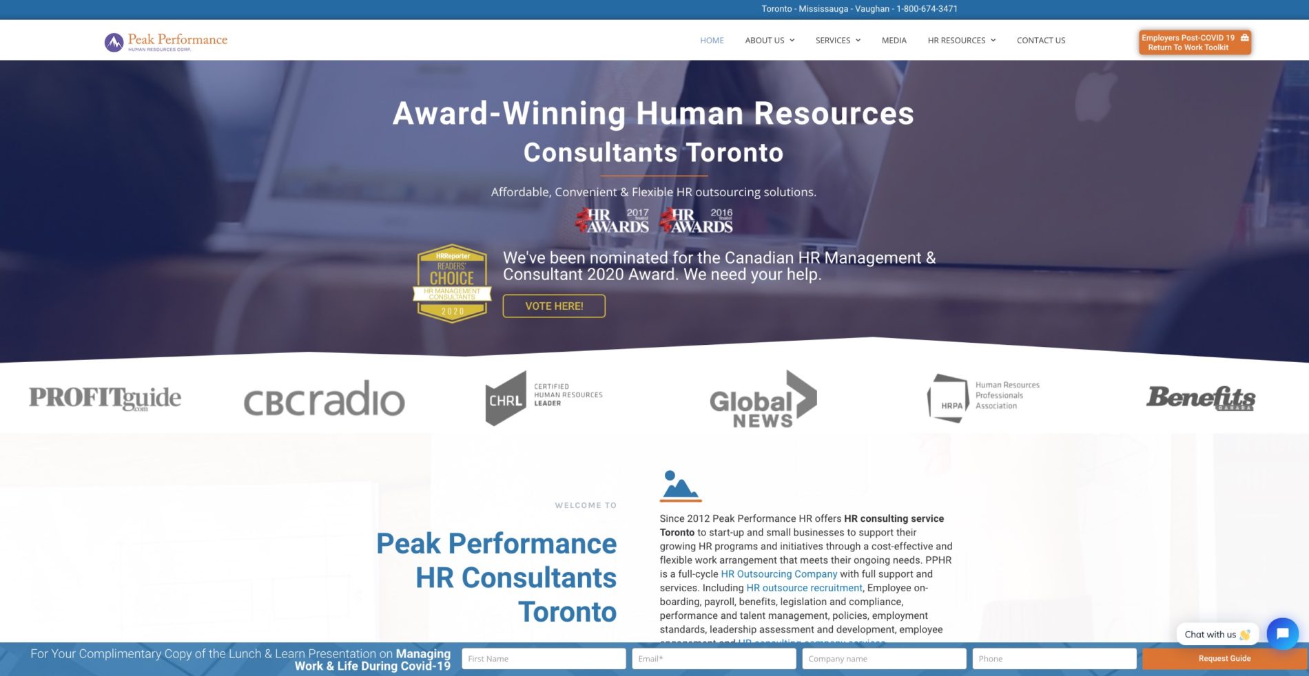 HR management website design company